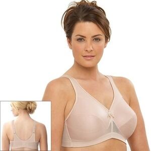 NWOt 38I Glamorise Magic Lift Active Support Bra 1005 Beige 114988
